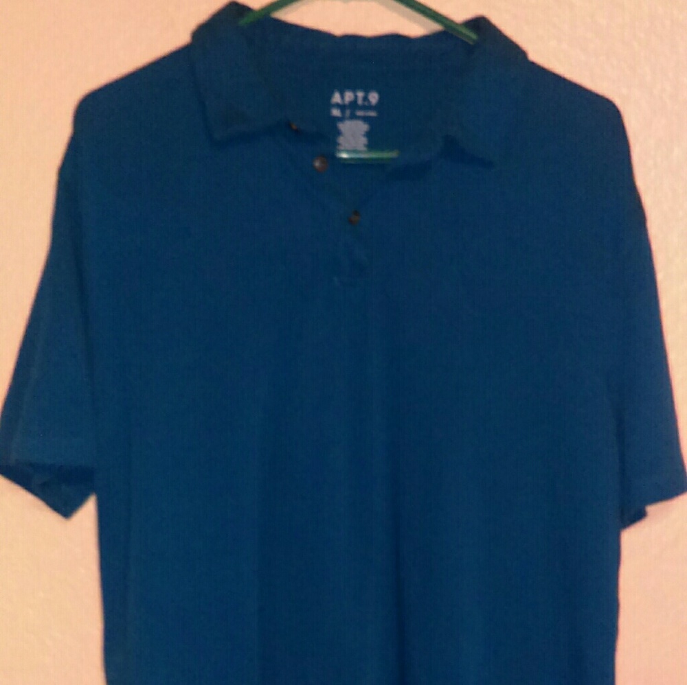 Apt 9 turquoise polo shirt